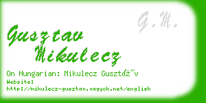 gusztav mikulecz business card